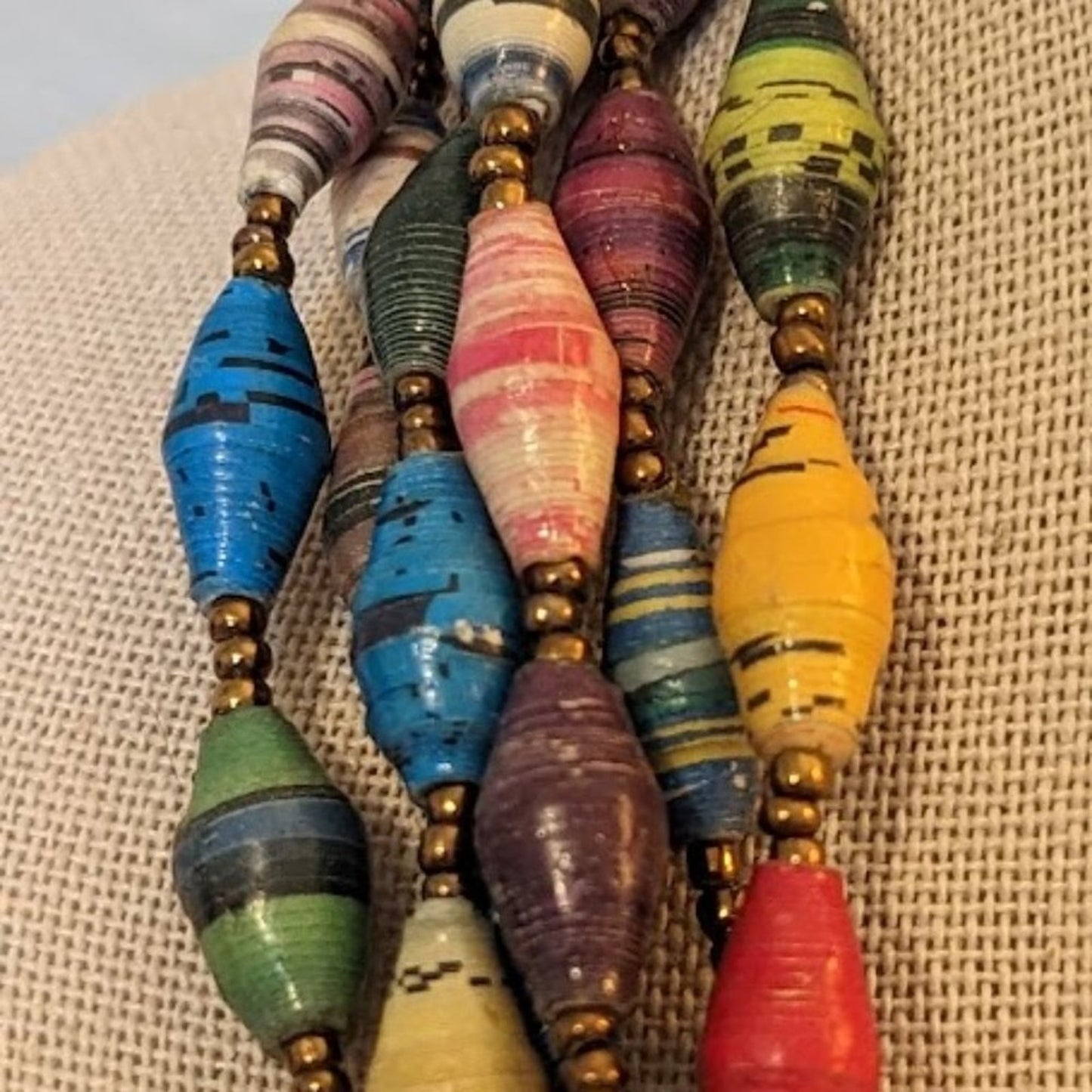 Rare Teng Yue Multi-Strand Multi-Color Tribal Necklace