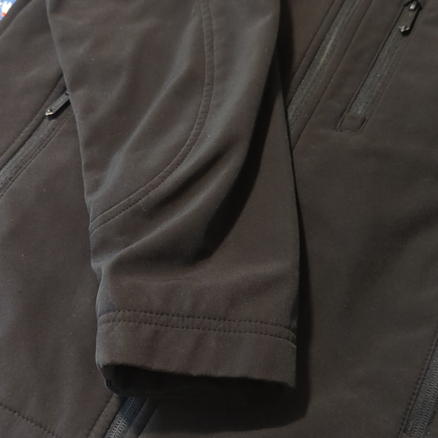 Black Rivet Black Medium Weight Soft Shell Performance Full Zip Jacket Sz M