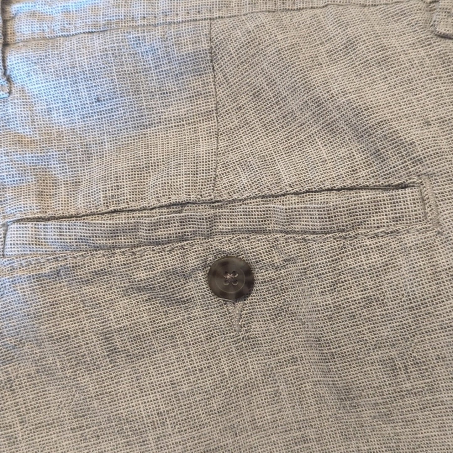 Goodfellow & Co. Linden Light Gray Washable Linen 10" Short Men's Size 38