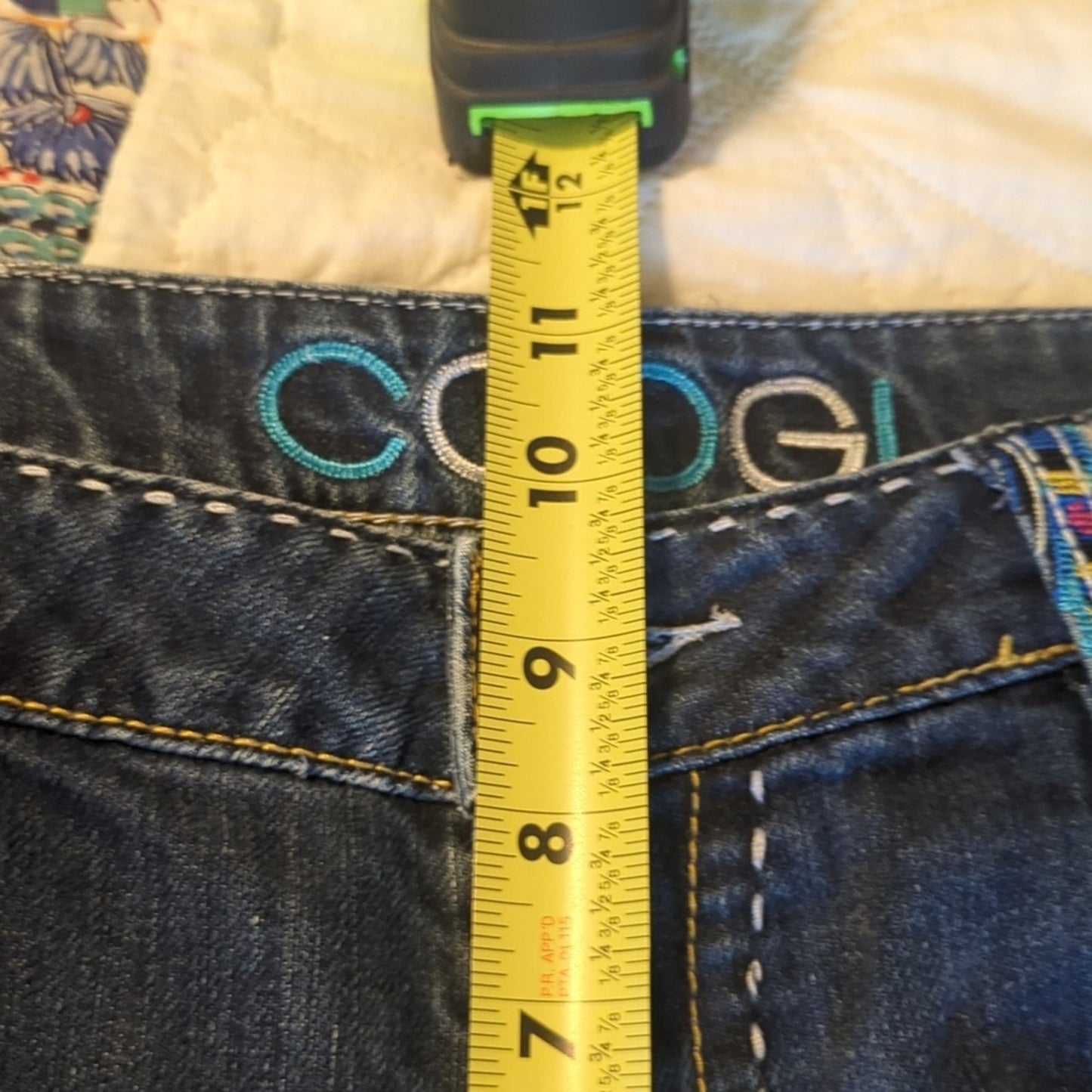 Coogi Y2K Blue Denim Embroidered Pocket Jeans Women's Size 16