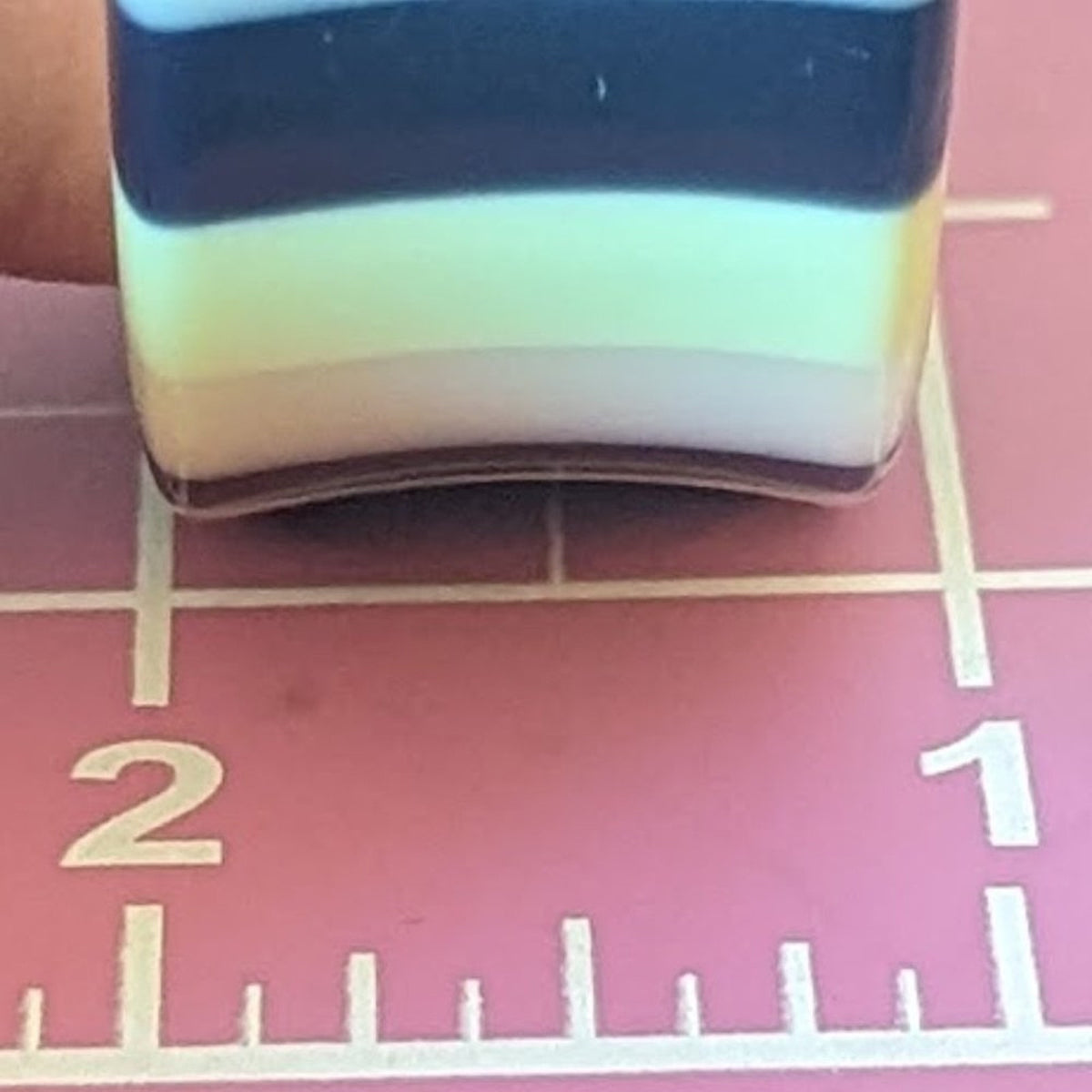 Vintage Laminated Lucite Retro Striped Bangle Bracelet