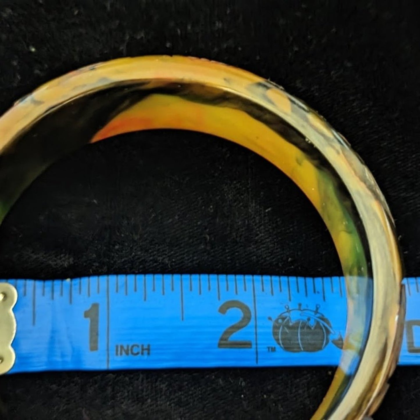 Bakelite! Rare Carved Translucent End of Day Roses Bakelite Bangle Bracelet