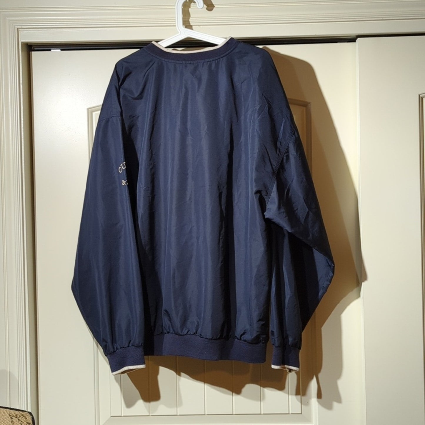 Cutter & Buck Navy Golf Performance Pullover V-Neck Windbreaker Men's Size XXL