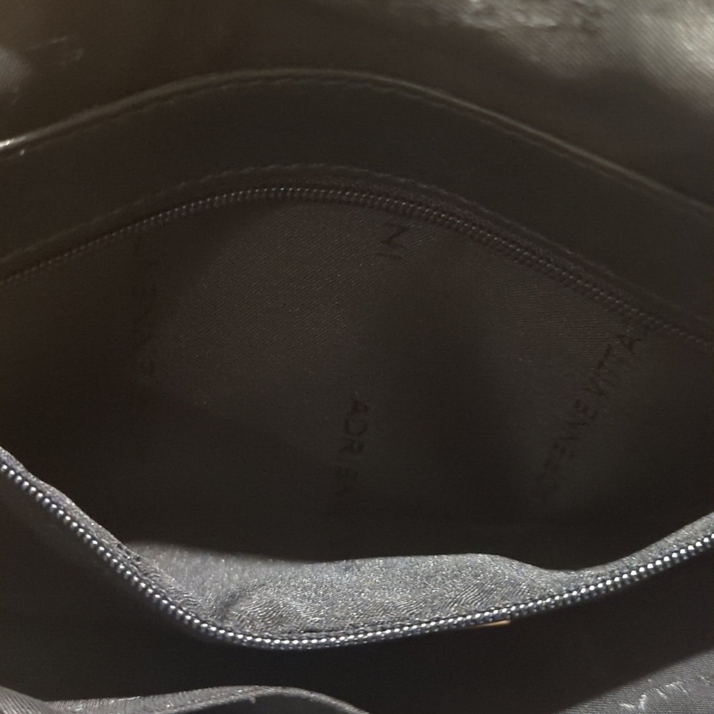 Adrienne Vittadini Crossbody Black Pebbled Topstitch Small Leather Handbag