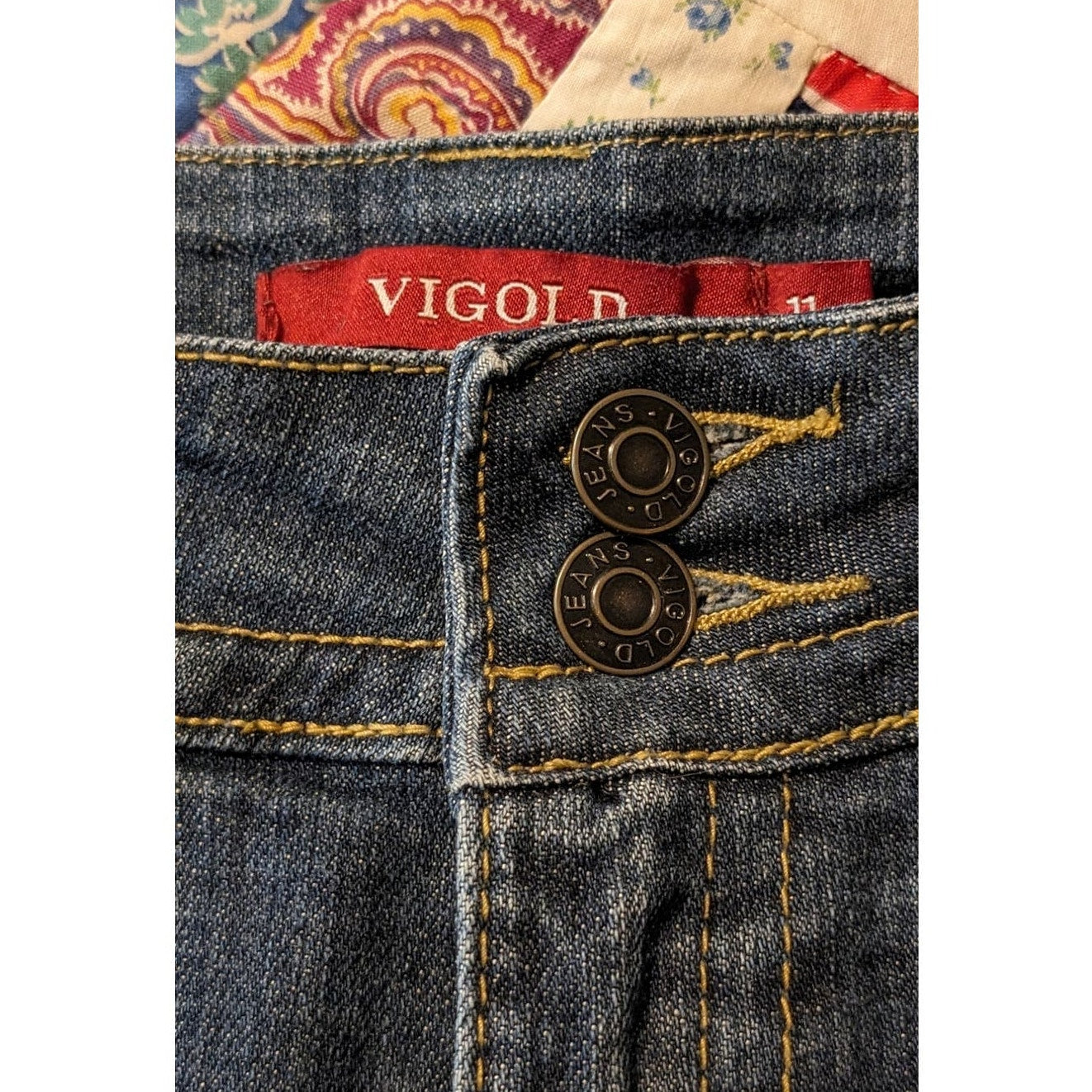 Vigold Embellished Boot Cut Faded Jean Junior Womens Size 11