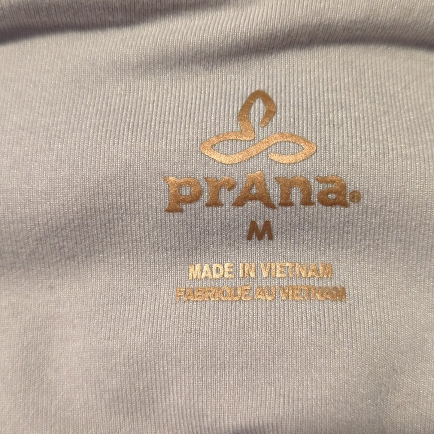 Prana Navy/Light Blue Geometric Cropped Cut Out Yoga Leggings Women's Size M