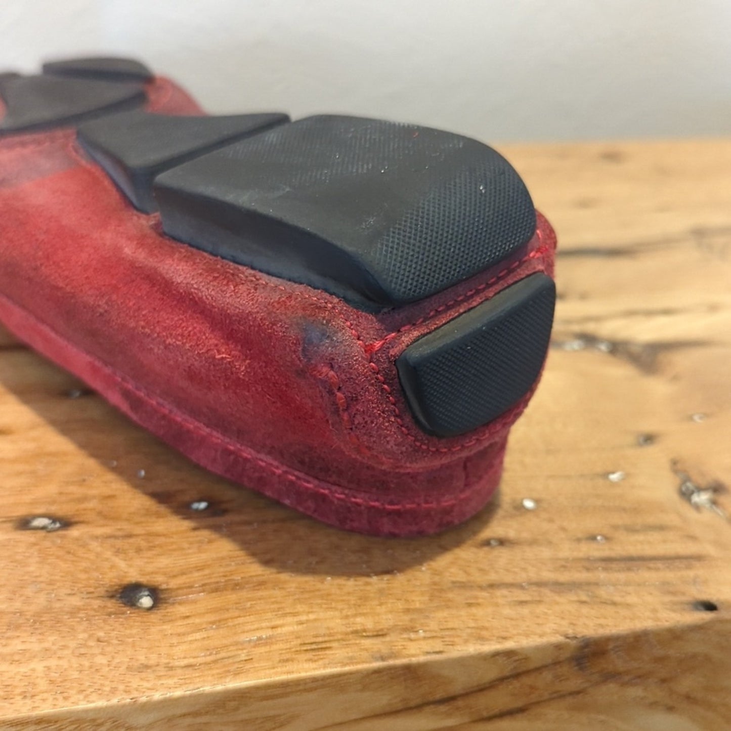Donald J. Pliner Made in Italy Vesta Red Distressed Driving Mocassins Size 6.5