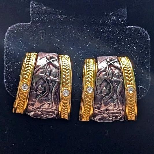 Etruscan Inspired Clip on Earrings