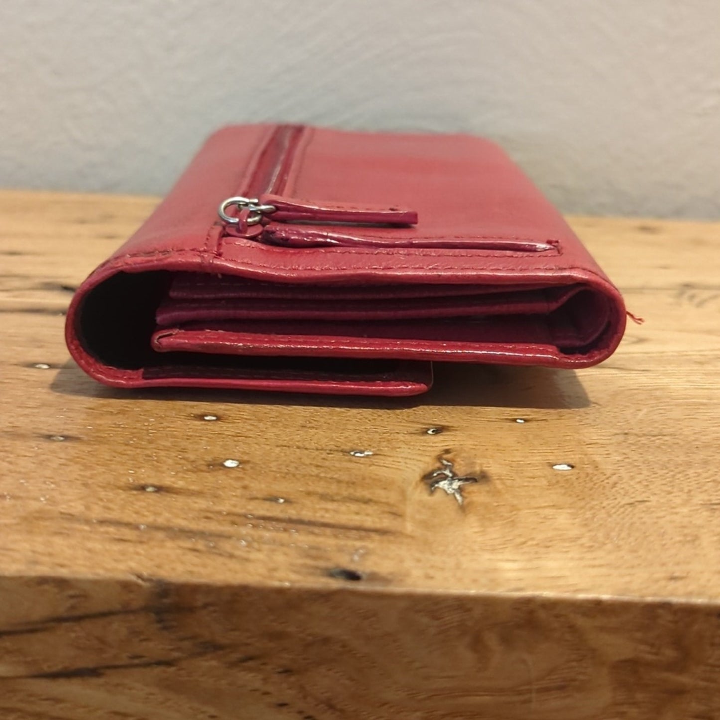 Vintage Rolf's Cherry Red Leather Wallet