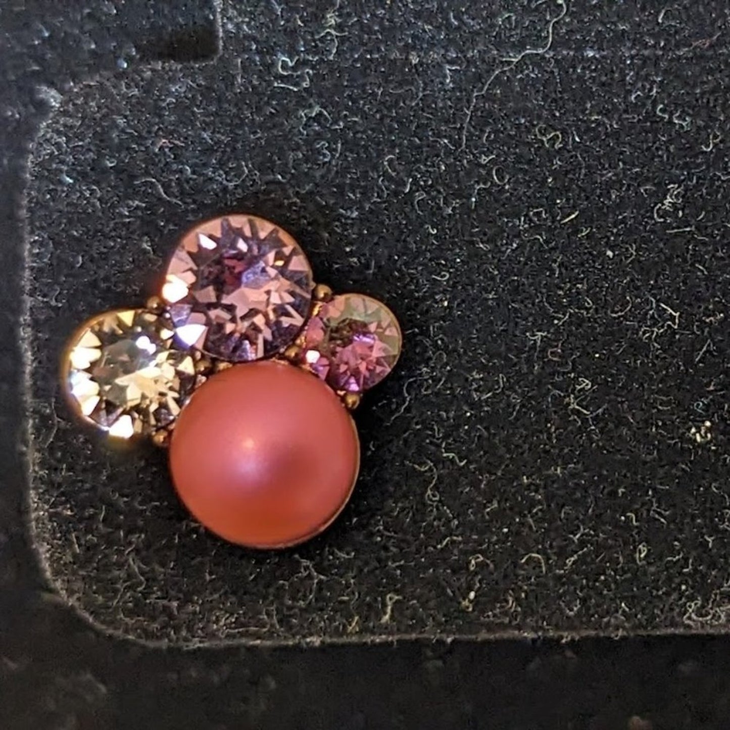 Origami Owl Chocolate Pearl Cluster Stud Earrings with Swarovski Crystals