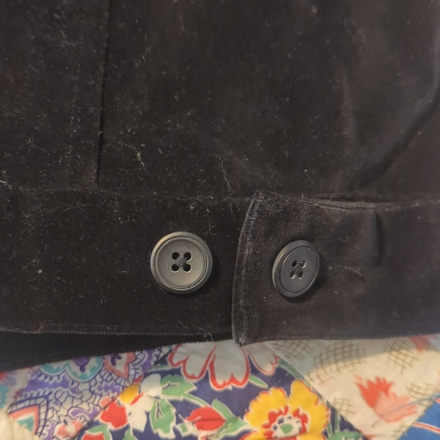 TALBOTS Vintage Velvet Black Stretch Jean Style Jacket Women's Plus Size 12W