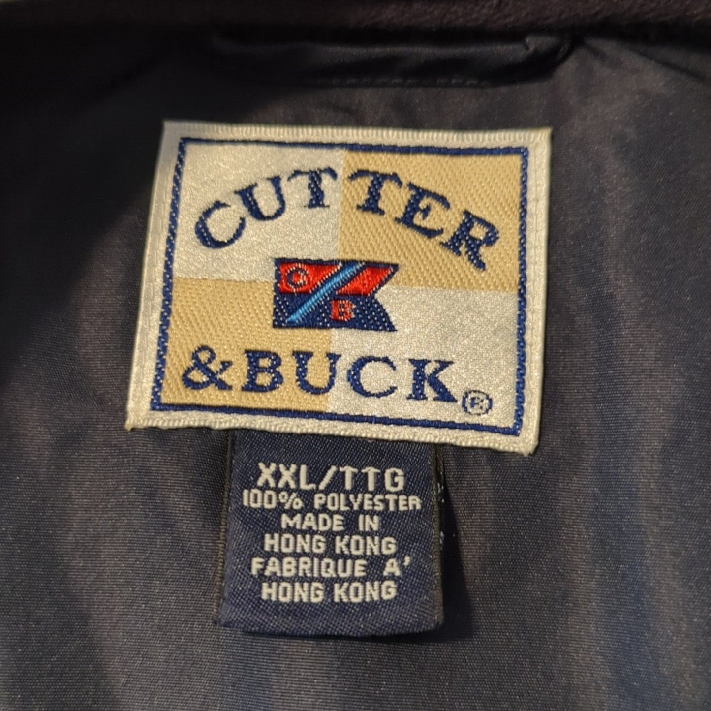 Cutter & Buck Navy Golf Performance Pullover V-Neck Windbreaker Men's Size XXL