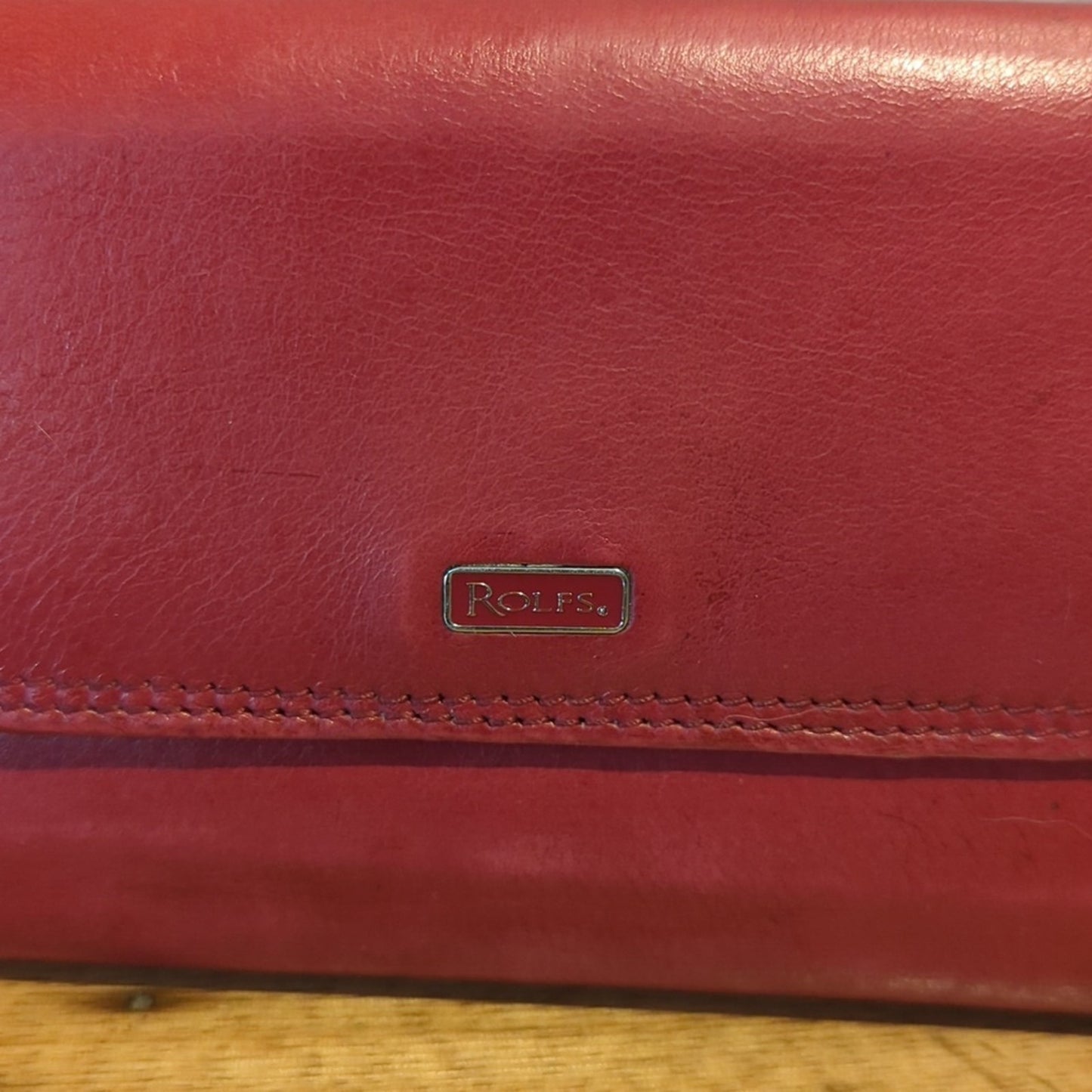 Vintage Rolf's Cherry Red Leather Wallet