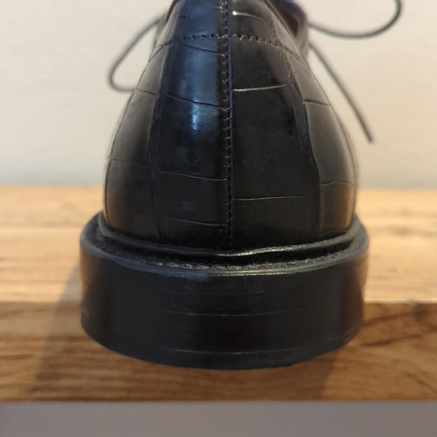 Allen Edmonds Hillcrest Black Full Alligator Goodyear Welt Custom Men's 12EEE