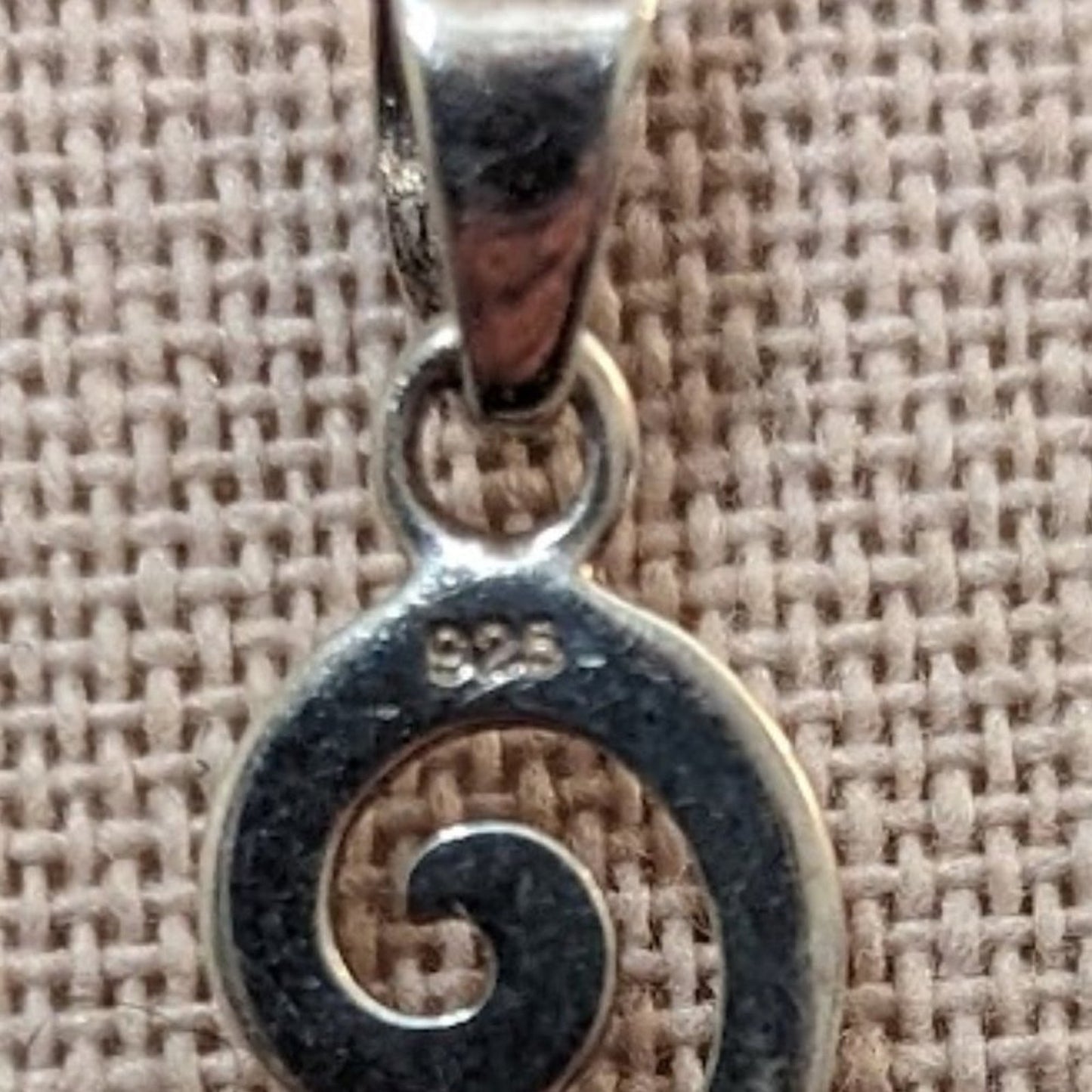 Large Celtic Triskelion 925 Silver Pendant on Vintage 925 Italy Silver Chain