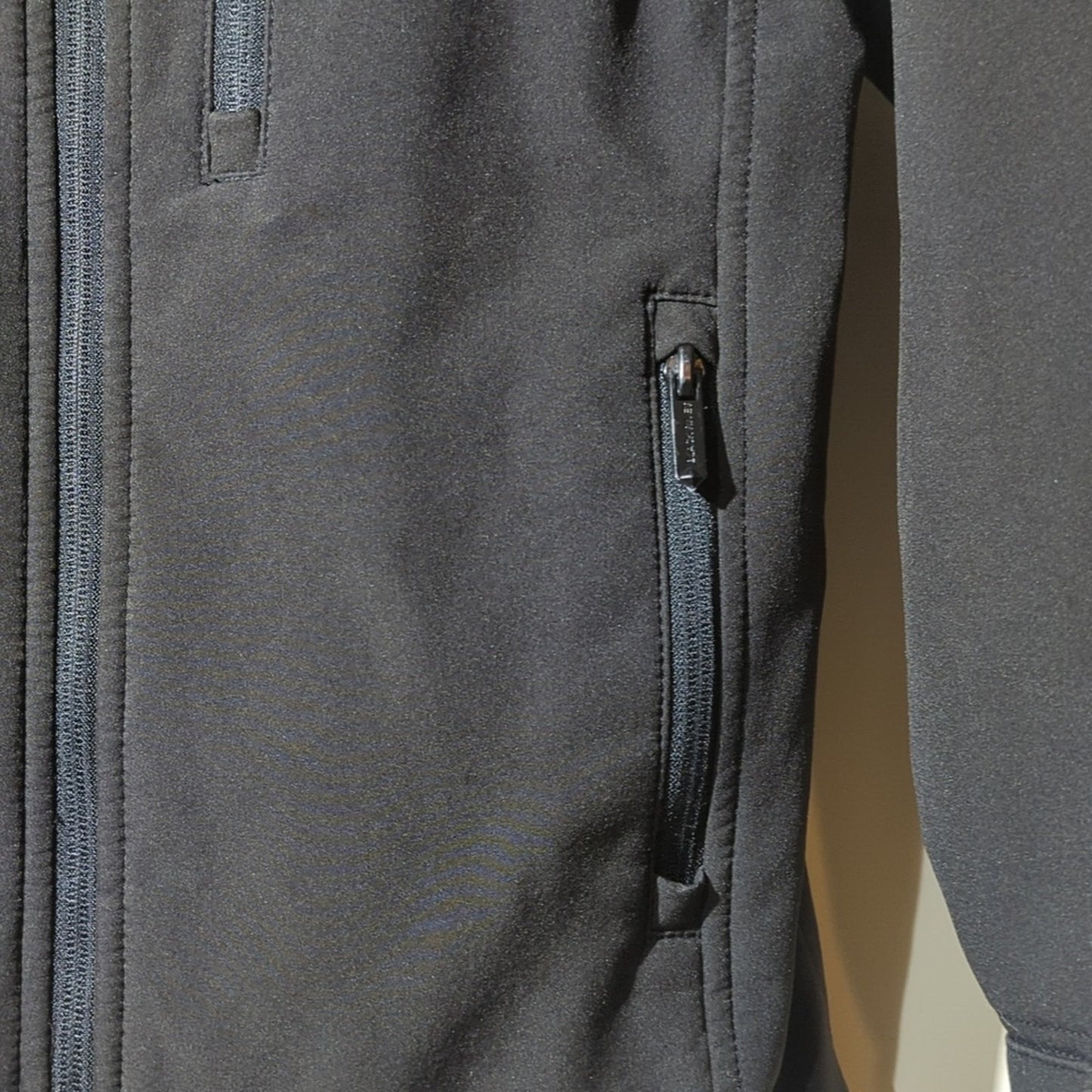 Black Rivet Black Medium Weight Soft Shell Performance Full Zip Jacket Sz M