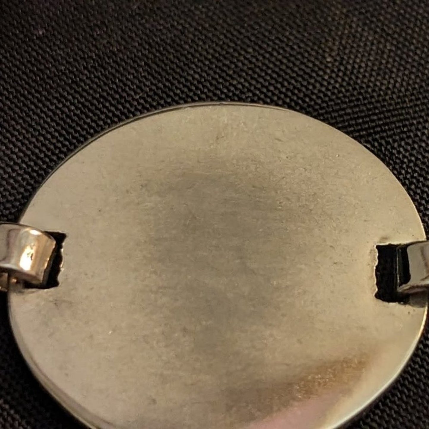 Vintage Silver Tone Mayan Aztec Calendar Coin Fold Over Clasp Bracelet