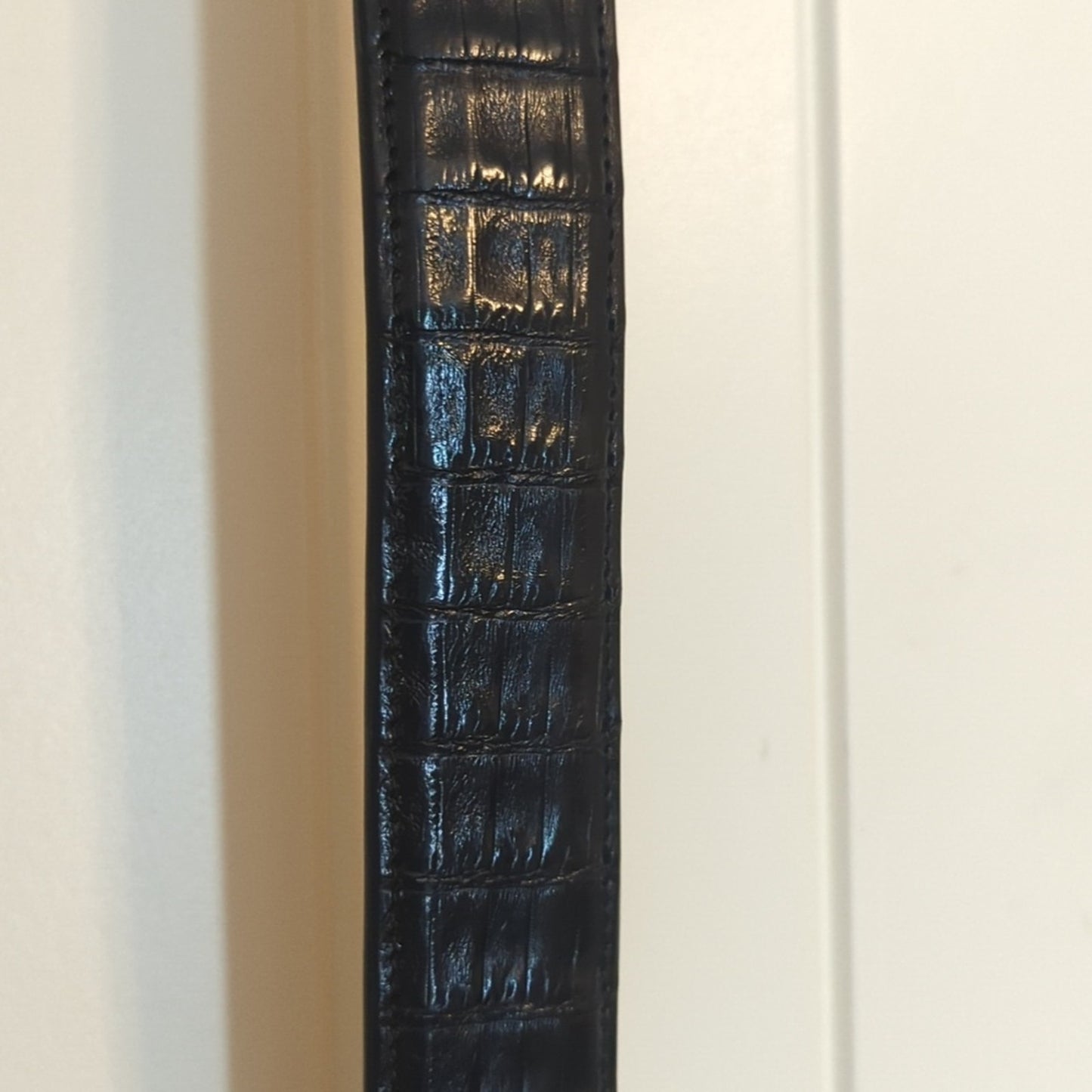 Rodney Ammons One of a Kind Custom Hand Made Black Alligator Belt Men's Sz 42.