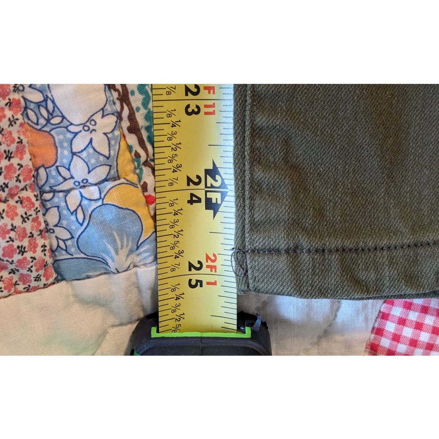 Eileen Fisher Organic Cotton Stretch Khaki Green Jean Womens Sz 12