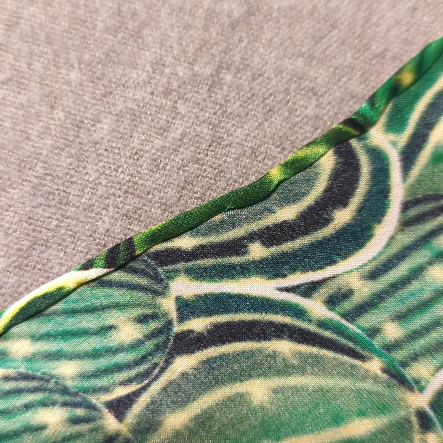 Green 33" Square Satiny Scarf