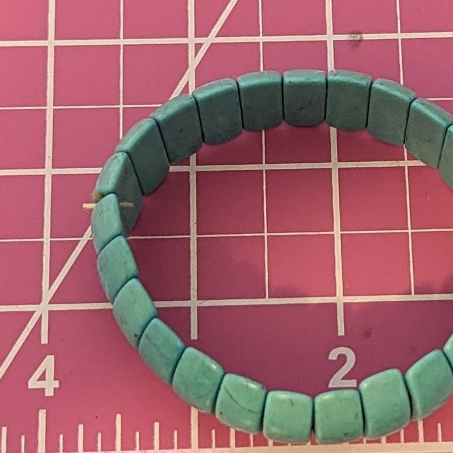 Howlite Dyed Turquoise Stretch Bead Bracelet