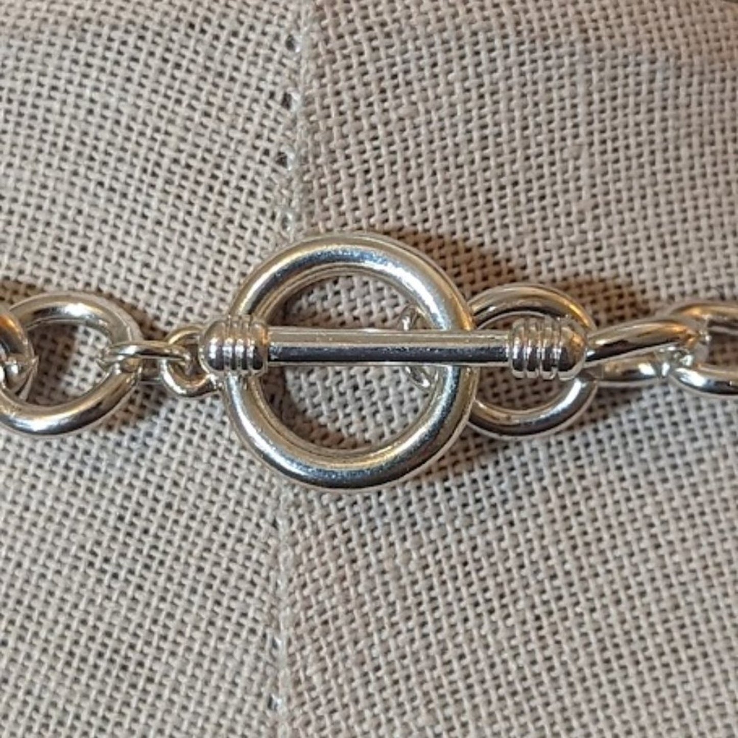 Texans One of a Kind Team Spirit Pendant on Silver Rolo Link Toggle Chain