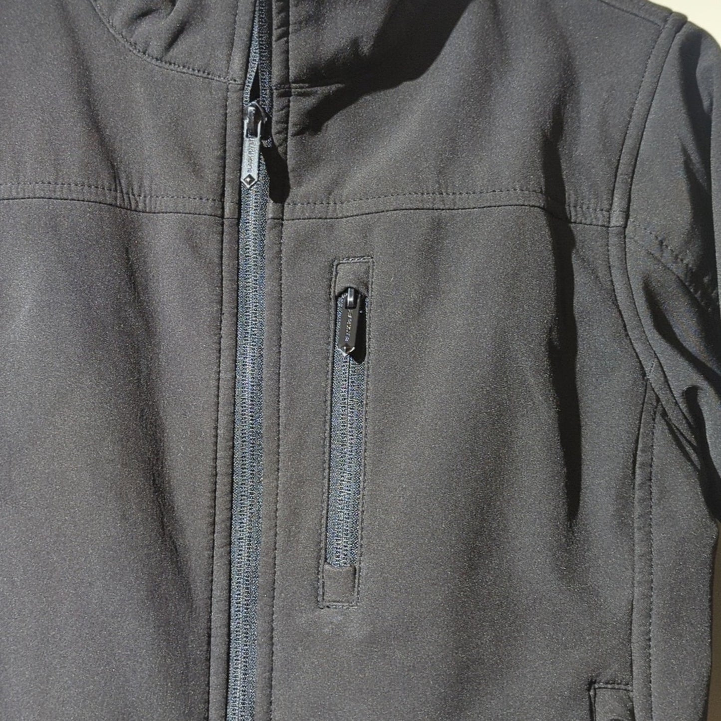 Black Rivet Black Medium Weight Soft Shell Performance Full Zip Jacket Sz M