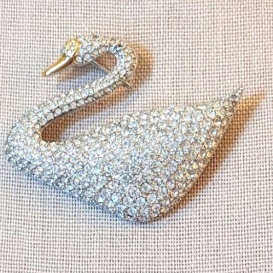 Swarovski Swan Brooch from before 2000 -- Vintage