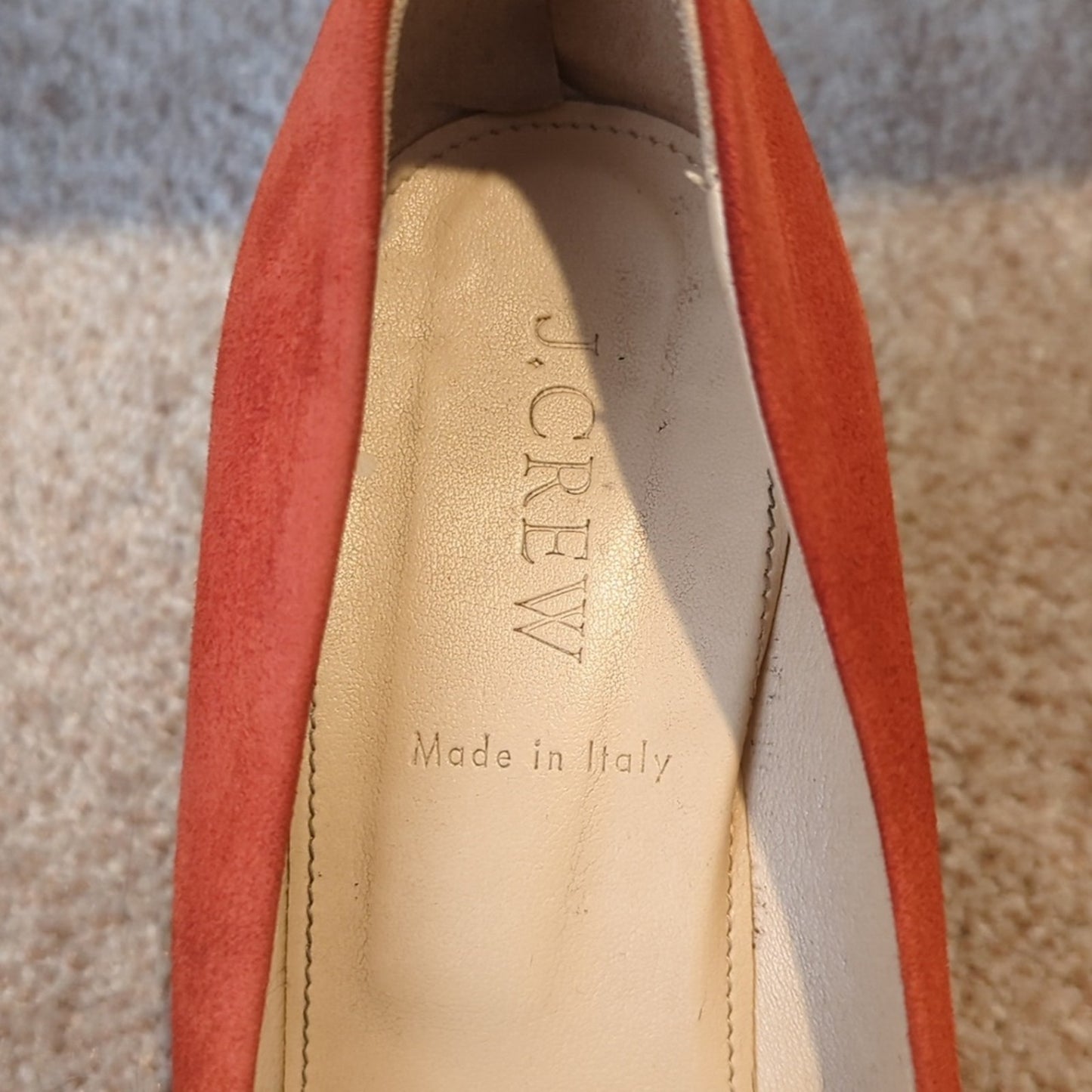 J. Crew Made in Italy Martina Red Suede Wedges Women's Size 9