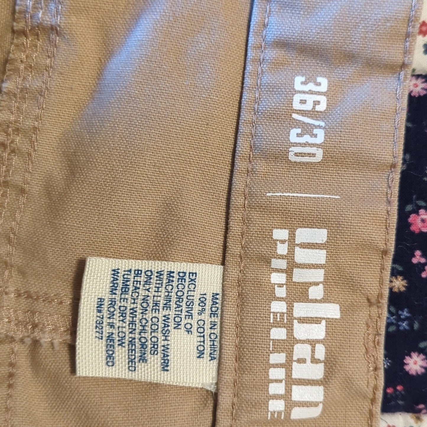 Urban Pipeline Men's 36/30 Straight Leg Tan 100% Cotton Jean